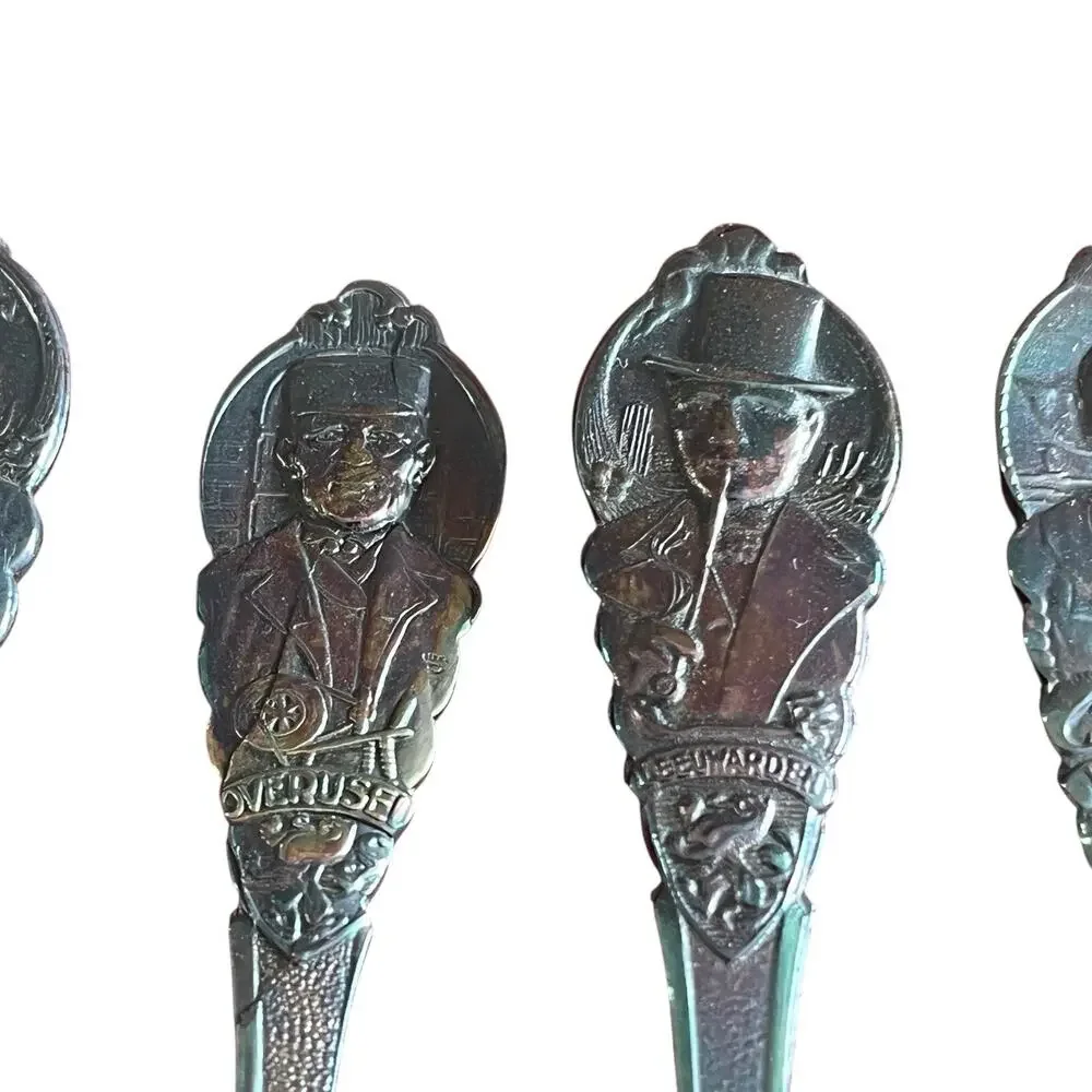 Sola Pleet Spoons Set of 6 in Box Nederland Netherlands Demitasse Unpolished